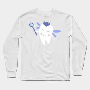 Tooth Fairy on Purple Long Sleeve T-Shirt